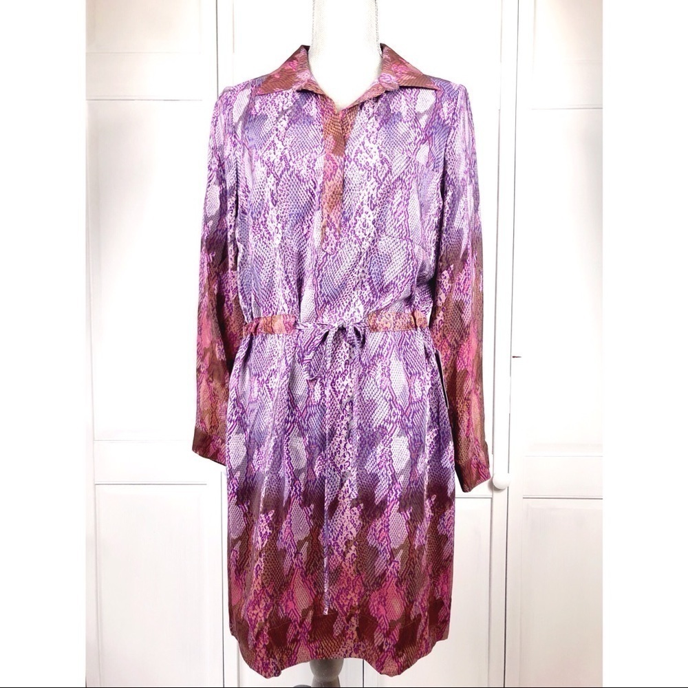 Presley Skye Silk Dress l NORDSTROM SILK LONG SLEEVE SHIRT DRESS 0964